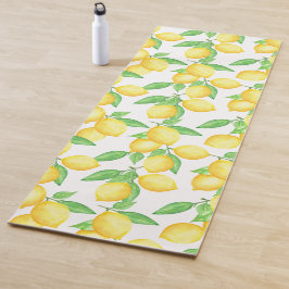 Mediterrenean Citrus Lemon pattern Yogamatte
