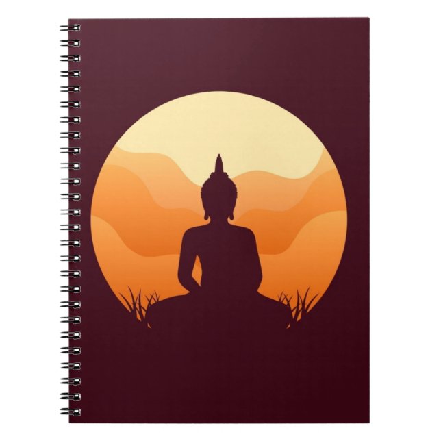 Meditieren Buddha Sunset Notebook Notizblock (Vorderseite)