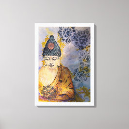 Meditieren Buddha Watercolor Canvas Print 24x18 Leinwanddruck