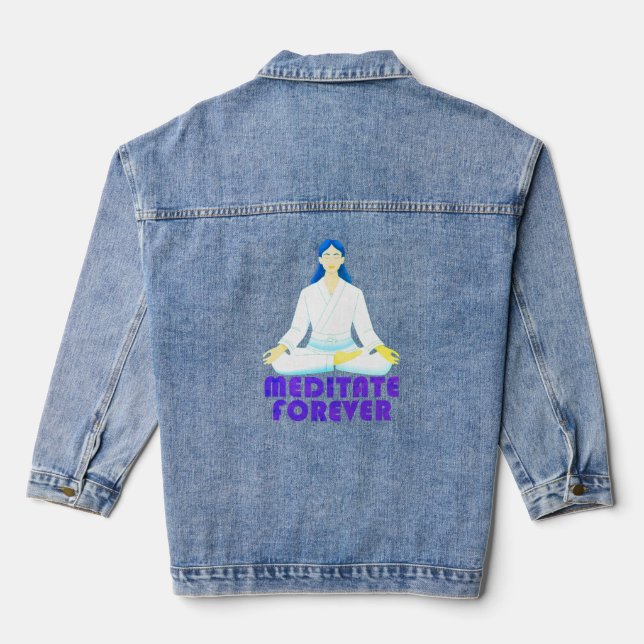 Meditieren für immer jeansjacke (Rückseite)