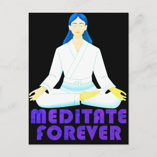 Meditieren für immer postkarte (Vorderseite)