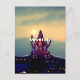 meditieren postkarte