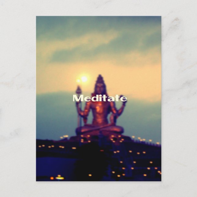 meditieren postkarte (Vorderseite)