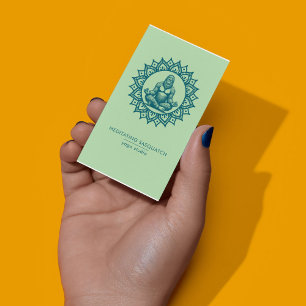 Meditieren von Sasquatch Yoga Studio QR Code Visitenkarte