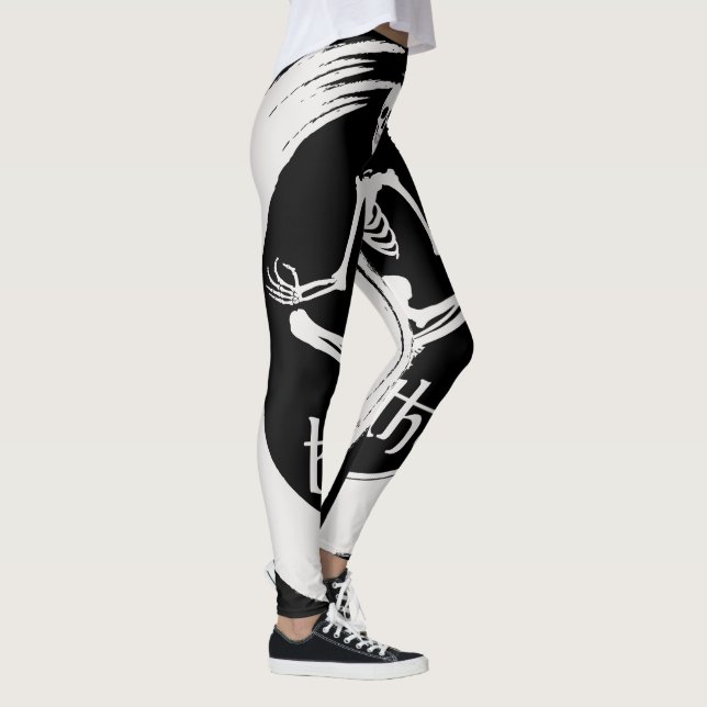 Meditieren von Skelett Leggings (Rechts)