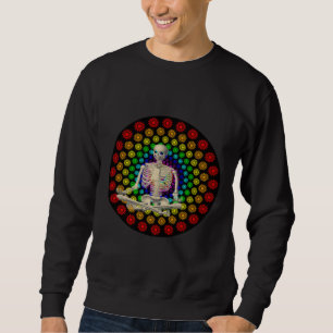 Meditieren von Skelett Sweatshirt
