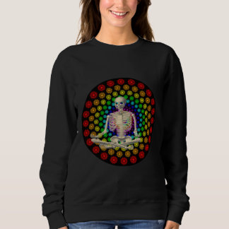 Meditieren von Skelett Sweatshirt