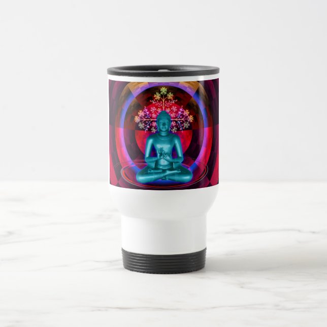 Meditierende Buddha-Reise-Tasse Reisebecher (Mittel)