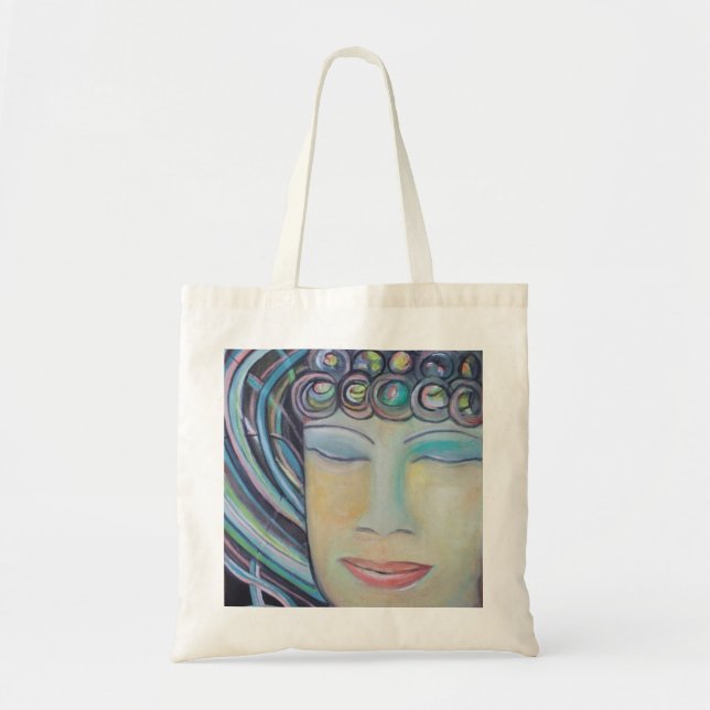 Meditierende Buddha-Taschen-Tasche Tragetasche (Vorne)