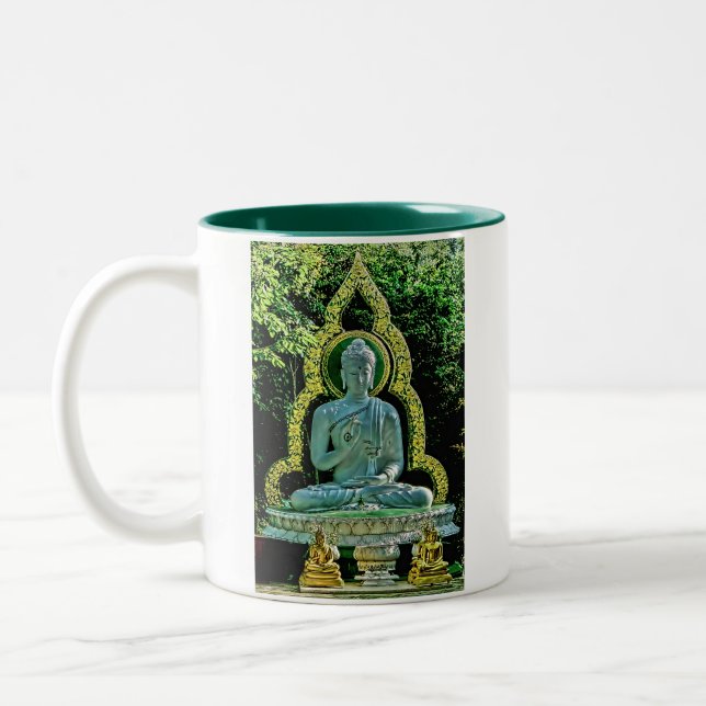 Meditierende Buddha-Tasse Zweifarbige Tasse (Links)