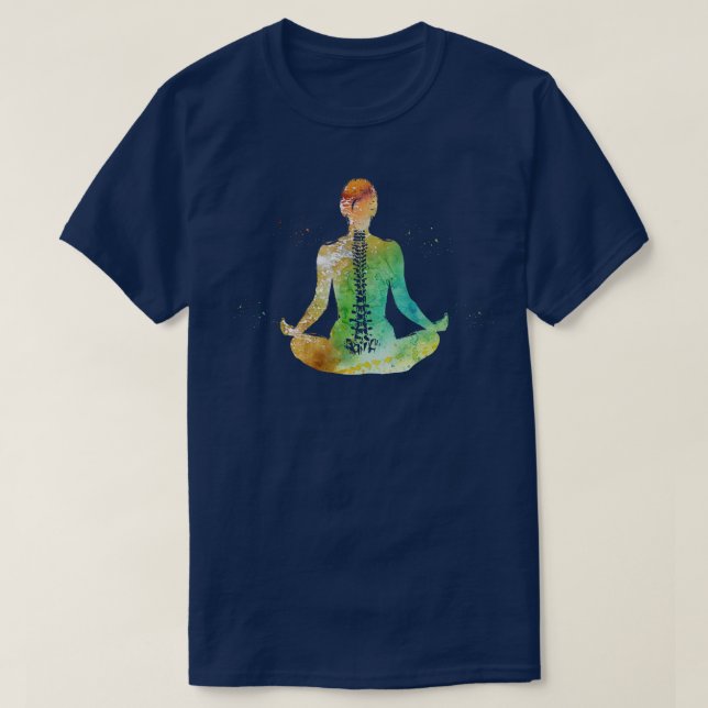 Meditierende Frau 2 T-Shirt (Design vorne)