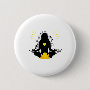 Meditierende Frau Yoga Spiritualität Achtsamkeit E Button
