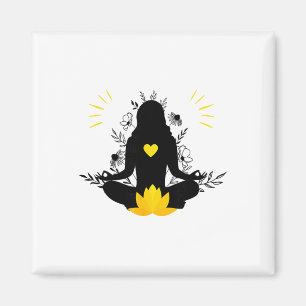 Meditierende Frau Yoga Spiritualität Achtsamkeit E Magnet