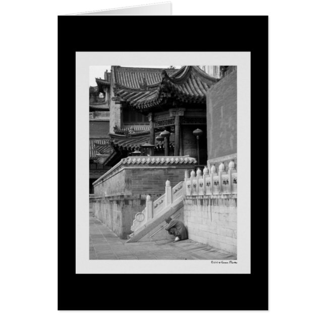 Meditierende Mönchskarte (Vorne)