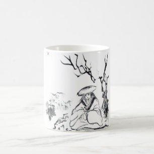 Meditierende Samurai-Tasse Tasse