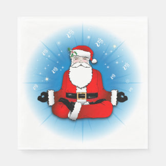 Meditierende Weihnachtsmann-Servietten Serviette