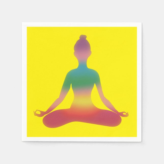 Meditierende Yoga-Kunst Serviette (Vorderseite)
