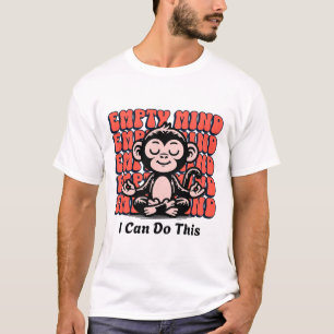 Meditierender Affe Ermutigung, Anfänger Yoga-Medit T-Shirt