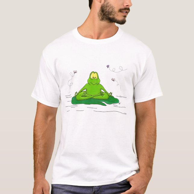 Meditierender Frosch T-Shirt (Vorderseite)