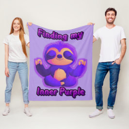 meditierender lila Schluck Suche nach meinem Inner Fleecedecke