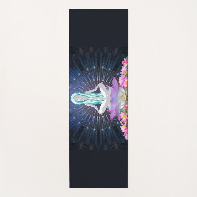 Meditierender Lotus Yogamatte (Vorderseite)