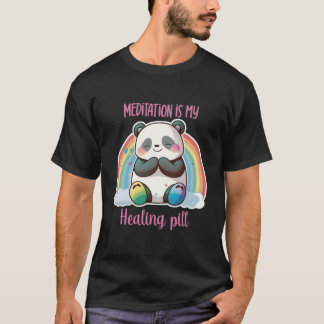 Meditierender Panda-Bär Yoga Meditierender Panda M T-Shirt