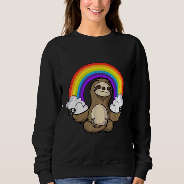 Meditierender Regenbogen Sweatshirt (Vorderseite)