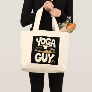 Meditierender Stockmann-Meditation Jumbo Stoffbeutel