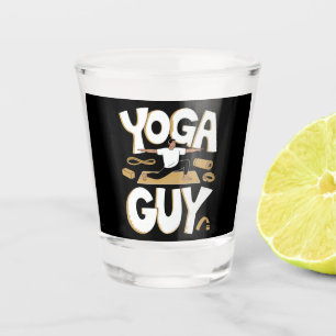Meditierender Stockmann-Meditation Schnapsglas