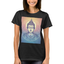 Meditierendes Buddha-Mandala-Kunst-T-Shirt - Zen-G
