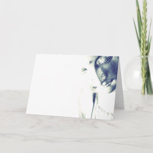 Meditierendes Buddha-Ruhe Licht Feiertagskarte (Vorderseite)