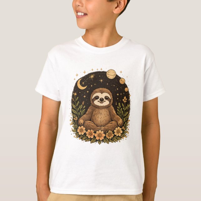 meditierendes Faultier T-Shirt (Vorderseite)