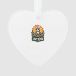 Meditierendes Faultier Vintage Entspannter Geist T Ornament