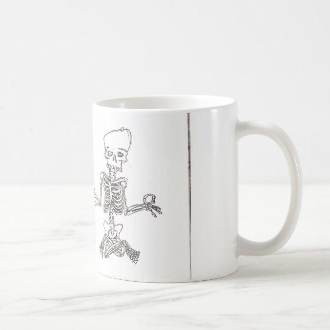 meditierendes Skelett Kaffeetasse (Rechts)