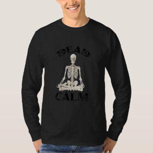 Meditierendes Skelett Yoga Skelett Halloween Toter T-Shirt