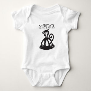 Meditierendes Yoga des Affen Baby Strampler