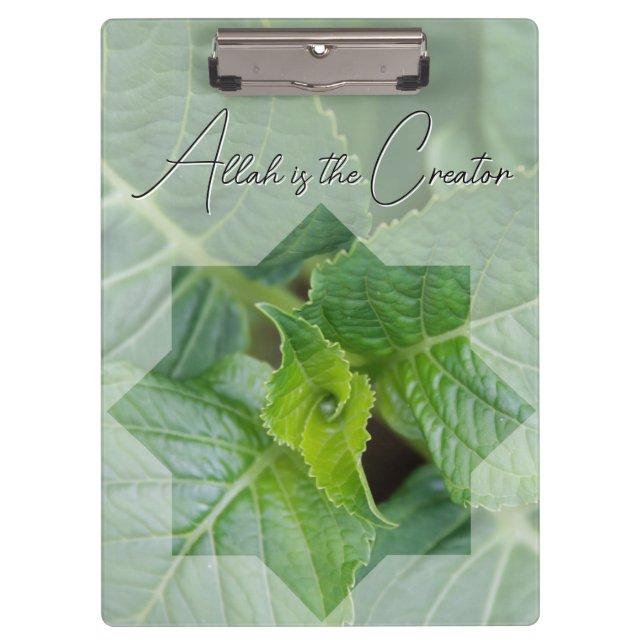 Meditierter Blockhalter über die Schöpfung Gottes Klemmbrett (Vorderseite)