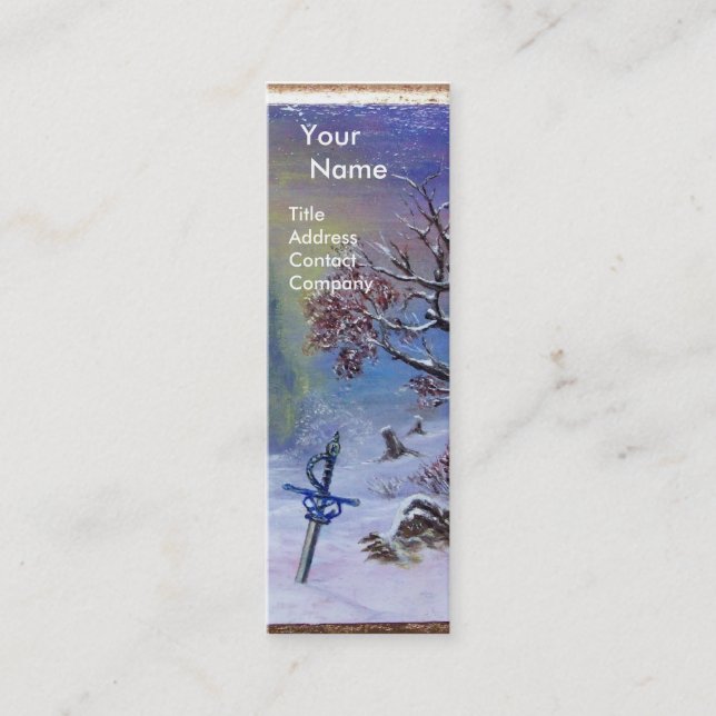 MEDITUNG EINES NIGHT-Monogramms Mini Visitenkarte (Vorderseite)