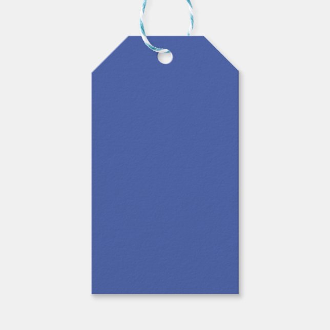 Medium Blue #445EAA, verblasst blau Geschenkanhänger (Vorderseite)