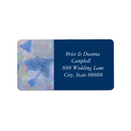 Medium Blue Trees Wedding Address Labels Adressaufkleber