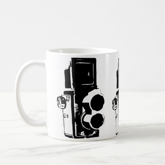 MEDIUM FORMAT RETRO FOTO CAMERA STENCIL  TASSE (Links)