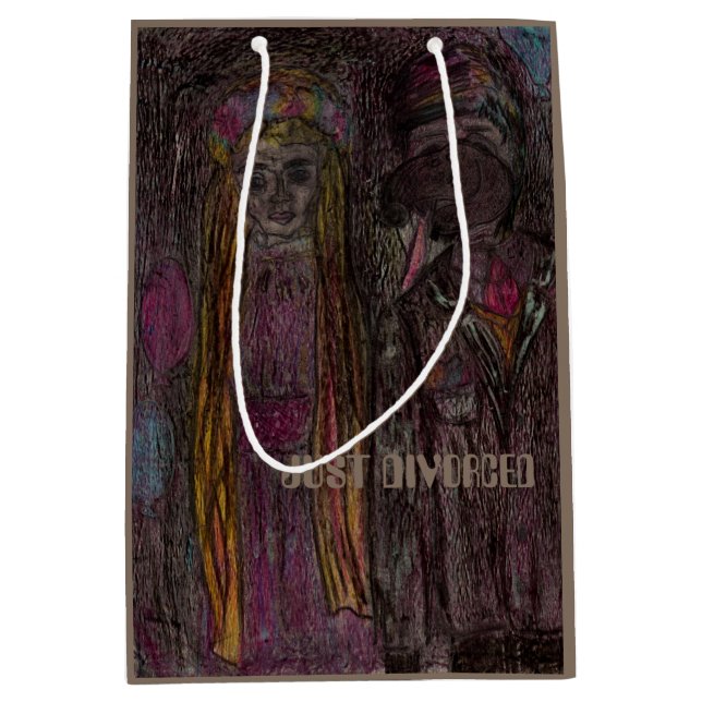 Medium, mittlere Geschenk-Matttasche "GERADE Geschenktüte (Vorderseite)