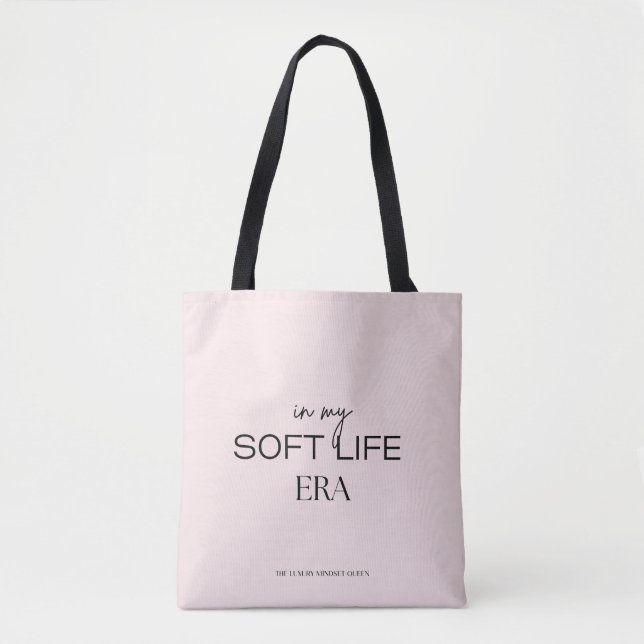 Medium Soft Life Era Tote Bag – Feminine Aesthetic (Vorderseite)
