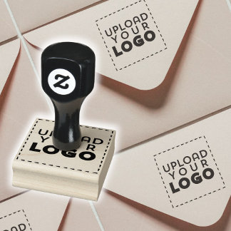 Medium Square Business Logo Custom Rubber Stamp Gummistempel
