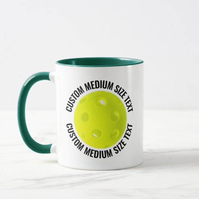 Medium Text H. GREEN Combo 11oz Custom Pickleball Tasse (Links)