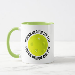 Medium Text LIME Combo 11oz Custom Pickleball wird Tasse