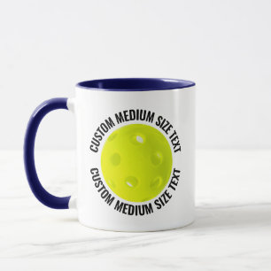 Medium Text NAVY BLAU Combo 11oz Custom Pickleball Tasse
