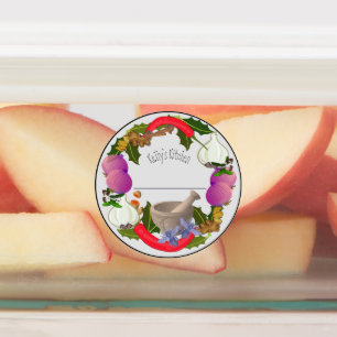 Medium Umlaufsicheres Etikett mit Gemüse