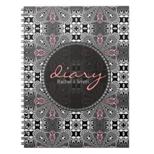 Medivale Gothic Girl Tartan Flora Diary Notebook Notizblock