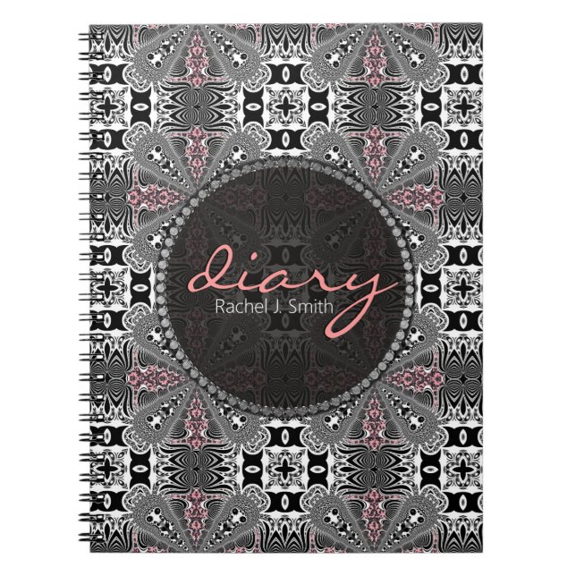 Medivale Gothic Girl Tartan Flora Diary Notebook Notizblock (Vorderseite)